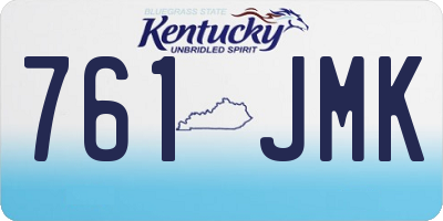 KY license plate 761JMK