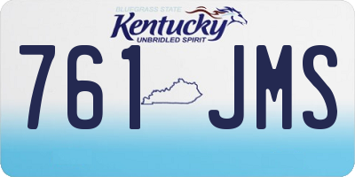 KY license plate 761JMS