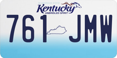 KY license plate 761JMW
