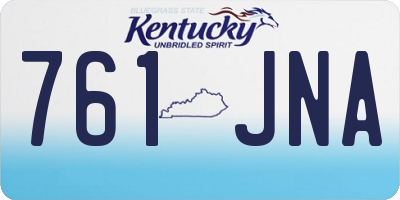 KY license plate 761JNA