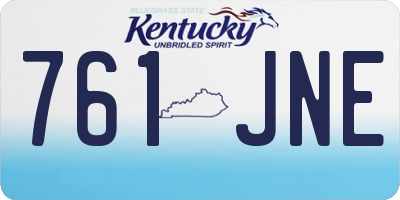 KY license plate 761JNE