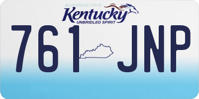 KY license plate 761JNP