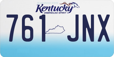 KY license plate 761JNX