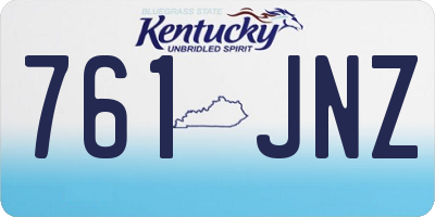 KY license plate 761JNZ
