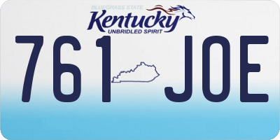 KY license plate 761JOE