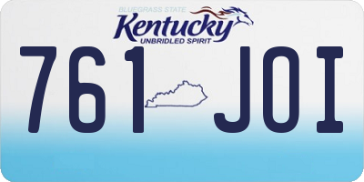 KY license plate 761JOI