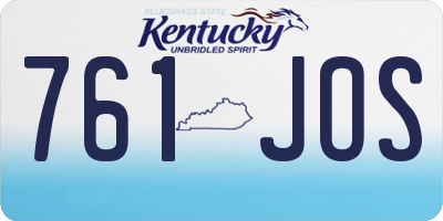 KY license plate 761JOS