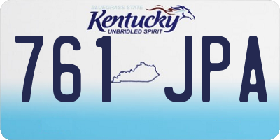 KY license plate 761JPA