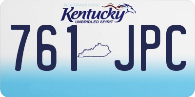 KY license plate 761JPC
