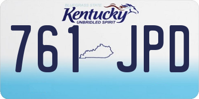KY license plate 761JPD