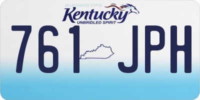 KY license plate 761JPH