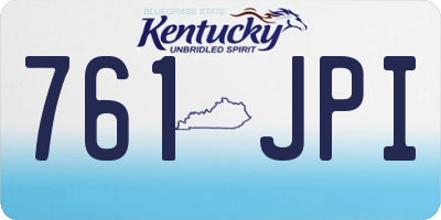 KY license plate 761JPI