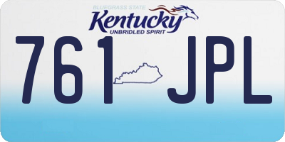 KY license plate 761JPL