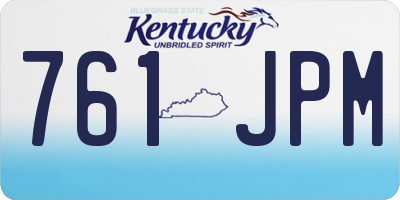 KY license plate 761JPM