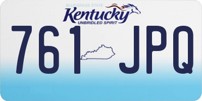 KY license plate 761JPQ