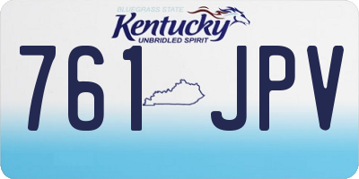 KY license plate 761JPV