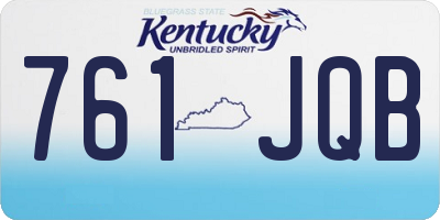 KY license plate 761JQB