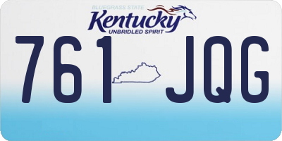 KY license plate 761JQG
