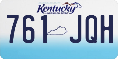 KY license plate 761JQH