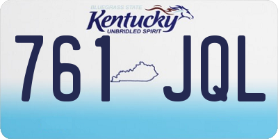 KY license plate 761JQL