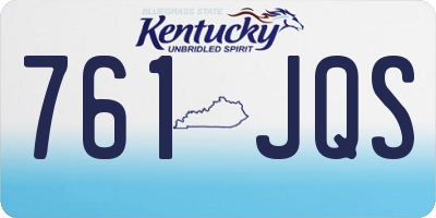 KY license plate 761JQS