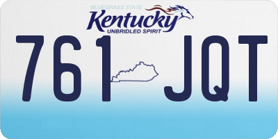 KY license plate 761JQT