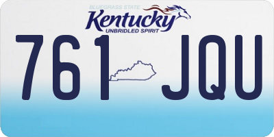 KY license plate 761JQU