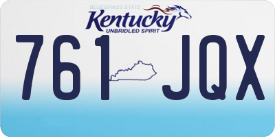 KY license plate 761JQX