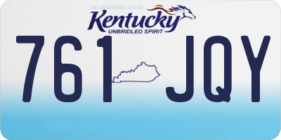 KY license plate 761JQY