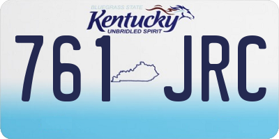 KY license plate 761JRC