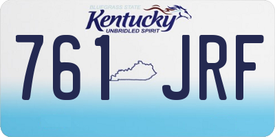 KY license plate 761JRF