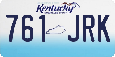 KY license plate 761JRK