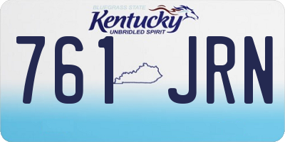 KY license plate 761JRN