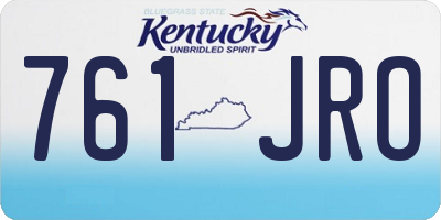 KY license plate 761JRO