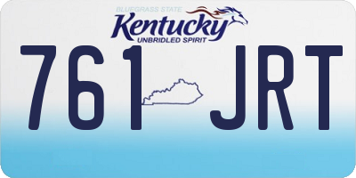 KY license plate 761JRT