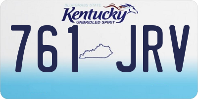 KY license plate 761JRV