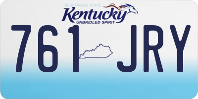 KY license plate 761JRY