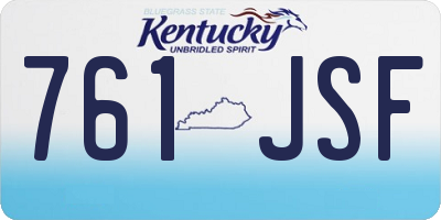 KY license plate 761JSF