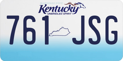 KY license plate 761JSG
