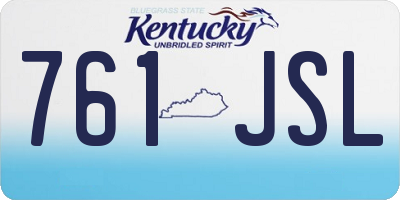 KY license plate 761JSL