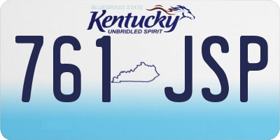 KY license plate 761JSP
