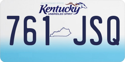 KY license plate 761JSQ