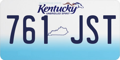 KY license plate 761JST
