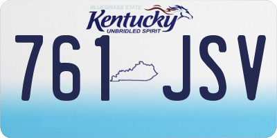 KY license plate 761JSV