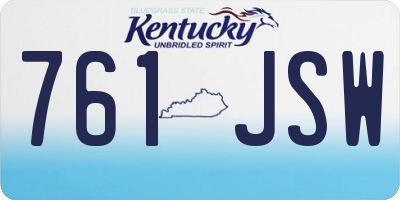 KY license plate 761JSW