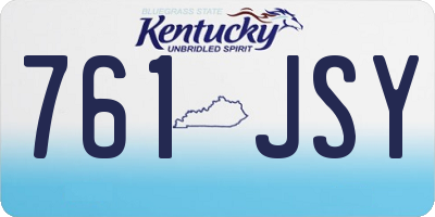 KY license plate 761JSY