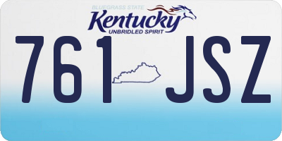 KY license plate 761JSZ