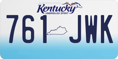 KY license plate 761JWK