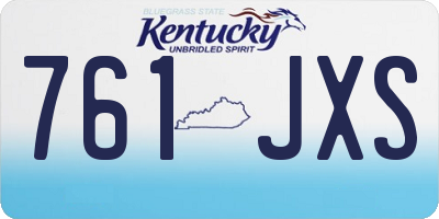 KY license plate 761JXS