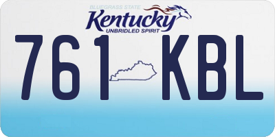 KY license plate 761KBL